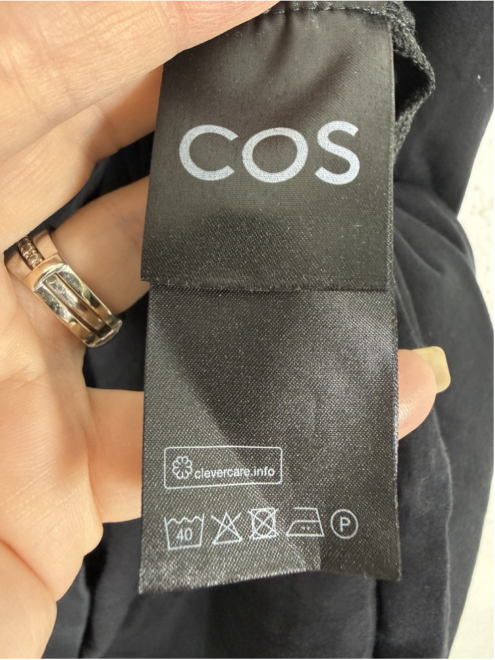 COS T-Shirt Midi Dress L Black Side Slits Minimalist Beach Travel Boho Resort - Picture 8 of 11